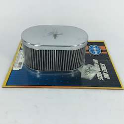 Motor vehicle parts: Air Filter Oval IDF with Chrome Base and Top