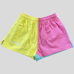Children's Short - Pastel Yellow, Pink and Turquoise