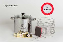 Triply 20 litre Cooking Kit plus 4 FREE Flavour packs (Store Flavour packs in freezer) - 60mins to COOK!!!