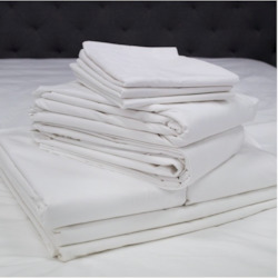Actil Commercial by Sheridan Supercale White Flat Sheets/Pillowcases
