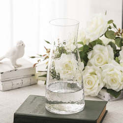 Hammered Texture Glass Vase