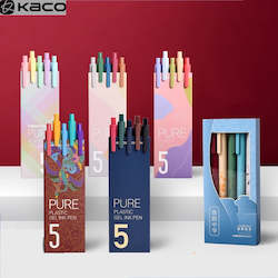 Pure Plastic Gel Ink Pen 0.5mm 5pcs/Box