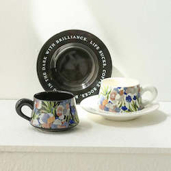 Internet only: Artisitic Ceramic Cup & Saucer Set