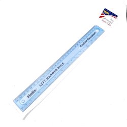 Helix Left-Handed Shatter Resistant Ruler (Blue Tinted)