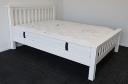Queen white sienna bed and pillow top mattress