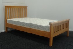 King single natural pine sienna bed and pocket spring mattress