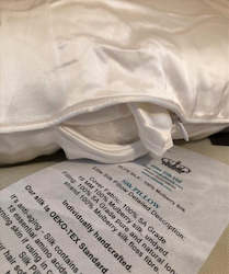 Silk Pillow NZ MADE  - Filled With Silk Floss - 100% Silk Cover