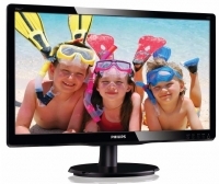 Philips 206V4LAB 20 Inch LCD LED Backlight Monitor with Speakers - DVI-D & VGA