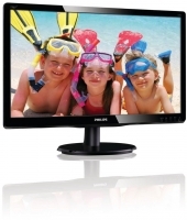 Philips 196V4LAB2 18.5 Inch LED Monitor with Speakers - VGA & DVI-D