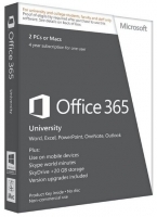 Microsoft Office 365 University 4 Year Subscription - 2 PC or Mac