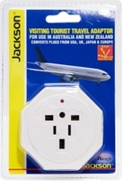 Jackson Inbound Travel Adaptor with Surge Protection for Converting USA, UK & Japanese Plugs to & Australia