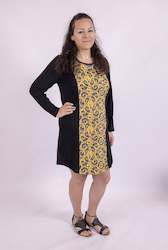 Clothing: Women's L/S T-Shirt Dress - Mustard