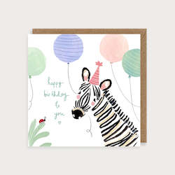 Stationery wholesaling: LMDCC12 Zebra Happy Birthday to You (6 pack) PREORDER