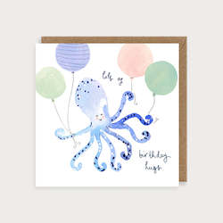 Stationery wholesaling: LMDCC10 Octopus Lots of Hugs (6 pack) PREORDER