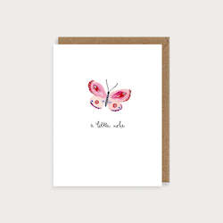 Stationery wholesaling: LMDBIJ45 Butterfly A Little Note (6 pack) PREORDER