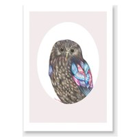 Psychedelic owl art print by olivia bezett