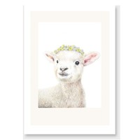 Buttercup lamb art print by olivia bezett