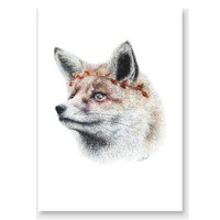 Products: Fox art print by olivia bezett