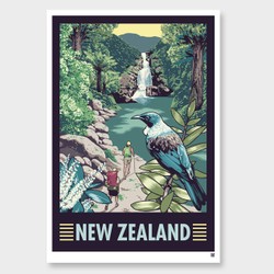 Products: New zealand tui art print by ross murray