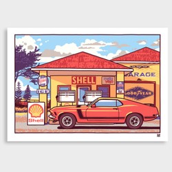 Products: Cruisin' art print by ross murray
