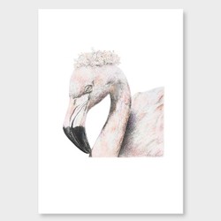 Flamingo art print by olivia bezett