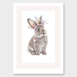 Chief bunny art print by olivia bezett