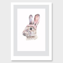 Spring rabbit art print by olivia bezett