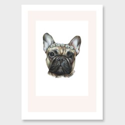 French bulldog art print by olivia bezett