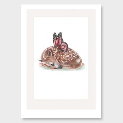 Butterfly fawn art print by olivia bezett