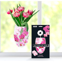 Pink Orchid Large Suction Cup Vase - Modgy