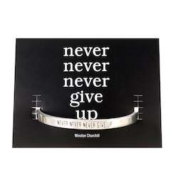 Wholesale trade: WHD CUFF - NEVER NEVER NEVER GIVE UP