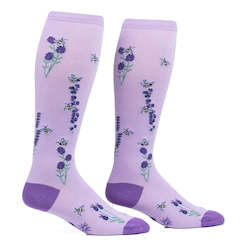 Bees & Lavender Stretch It - Women's Knee High Socks - Sock It To Me