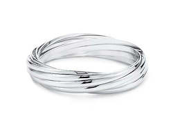 Jewellery: Russian wedder 6 band sterling silver plated