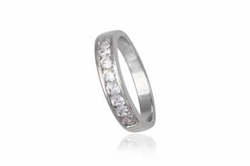 Jewellery: Cubic Zirconia Sterling Silver Band