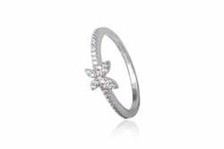 Jewellery: Butterfly Cubic Zirconia Sterling Silver Ring