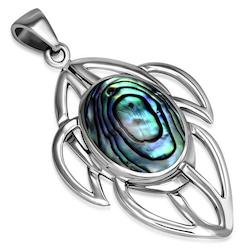 Jewellery: Celtic Knot Paua Sterling Silver Pendant