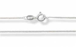 Jewellery: Chain Curb Sterling Silver Necklace