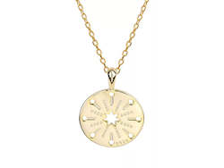 Jewellery: Gold Plated Compass Sterling Silver Necklace