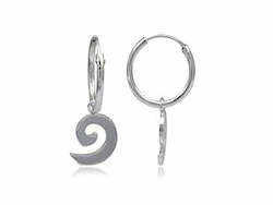 Jewellery: Spiral Sterling Silver Hoop Earring