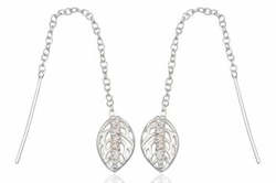 Jewellery: Acorn Cubic Zirconia Sterling Silver Earrings