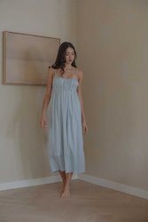 Clothing: Ruched Bodice Dress in Sky Blue