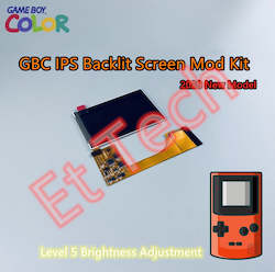 New Tech 5 level Brightness Gameboy Color GBC IPS Backlit Screen Mod Kit