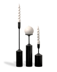 Candle: Everyday Candle Holders Set of 3 | Matt Black
