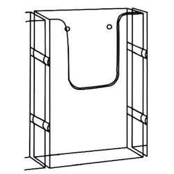 Wall Mountable Single DLE Portrait Brochure Holder With Link