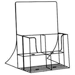 Dle Brochure Holders: DLE Twin Two Tier Portrait Brochure Holder