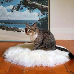 Cat Bed - NZ Sheepskin - Ivory