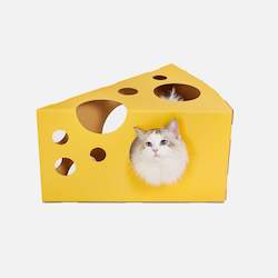 Cat House & Scratcher - Cheese
