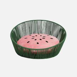Rattan Cat Bed - Watermelon