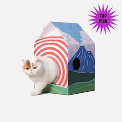 Cat Houses Beds: Cat House & Scratcher - Kawaii