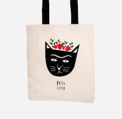 For Humans: Cat Tote Bag - Frida Catlo